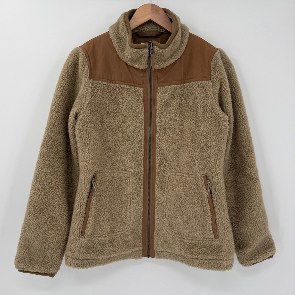 Mountain Khakis Fourteener Sherpa Fleece Jacket Brown Women Small